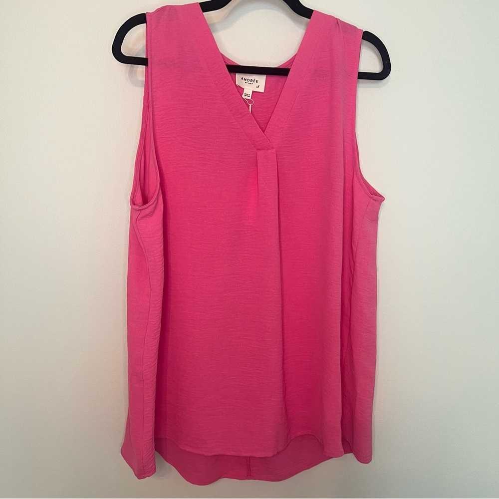 Women’s Boutique Pink Sleeveless Dress Blouse size XL